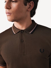 Fred Perry Mens Twin Tipped 100% Cotton Polo Shirt - Image 2 of 3
