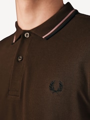 Fred Perry Mens Twin Tipped 100% Cotton Polo Shirt - Image 3 of 3