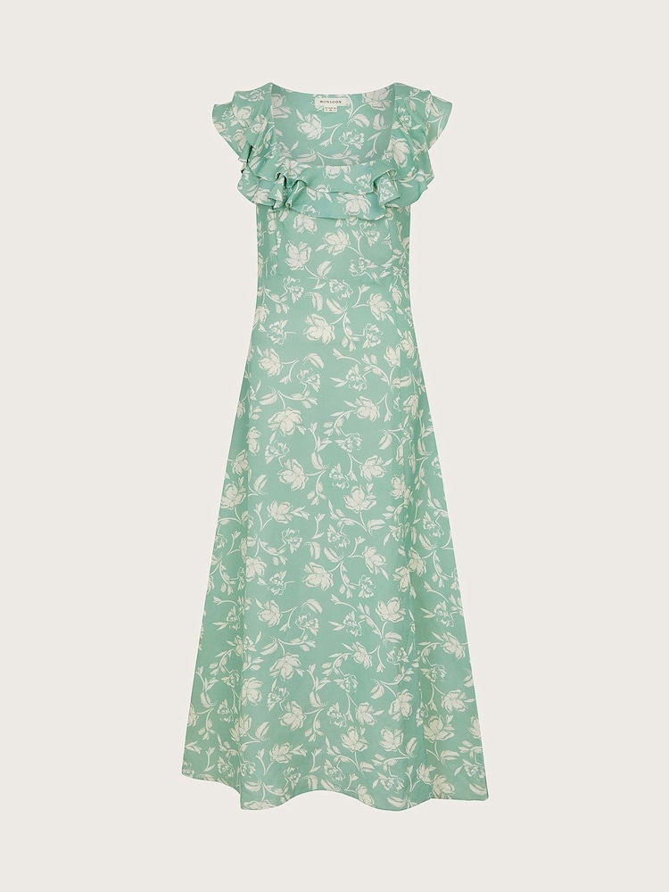Monsoon Green Saskia Ruffle Dress - Image 5 of 5