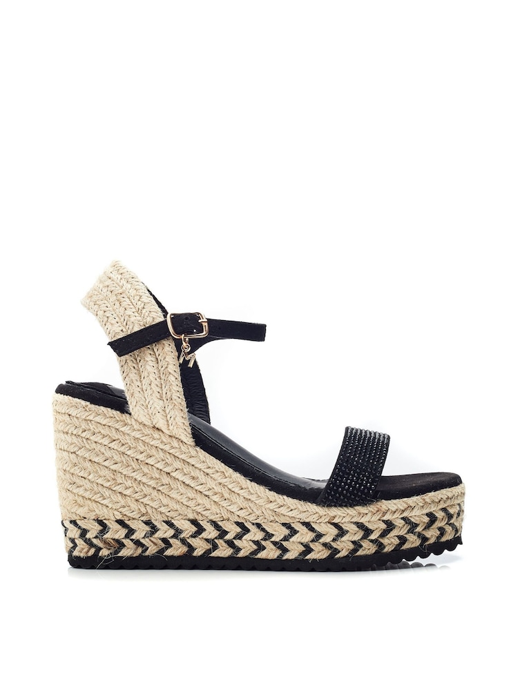 Moda in Pelle Raisa Chevron Jute Wedge Sandals - Image 1 of 4