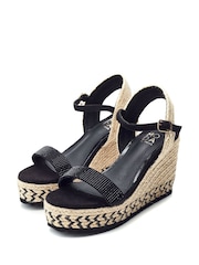 Moda in Pelle Raisa Chevron Jute Wedge Sandals - Image 2 of 4