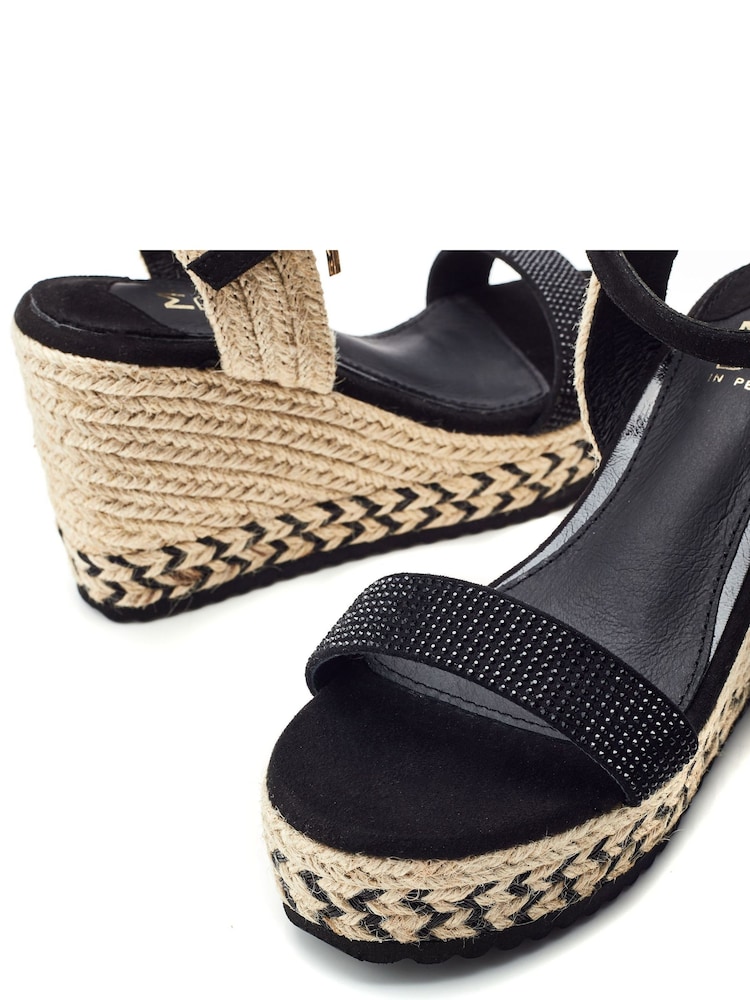 Moda in Pelle Raisa Chevron Jute Wedge Sandals - Image 4 of 4