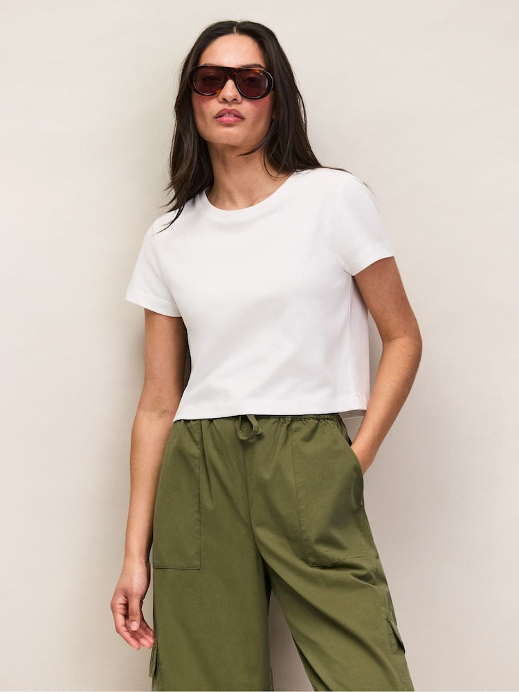 Ro&Zo White Cotton Jersey Baby T-Shirt - Image 1 of 5