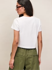 Ro&Zo White Cotton Jersey Baby T-Shirt - Image 4 of 5