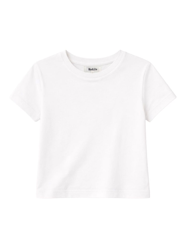 Ro&Zo White Cotton Jersey Baby T-Shirt - Image 5 of 5