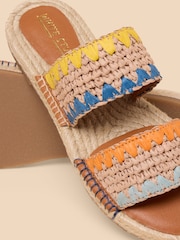 White Stuff Natural Belflower Raffia Mules - Image 4 of 4