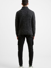 French Connection Grey Twisted Boucle Roll Neck Jumper - Image 2 of 3