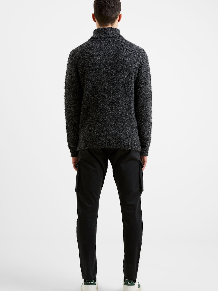 French Connection Grey Twisted Boucle Roll Neck Jumper - Image 2 of 3