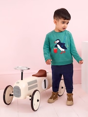 JoJo Maman Bébé Green Puffin Applique Sweatshirt & Jogger Set - Image 1 of 8