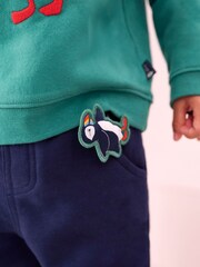 JoJo Maman Bébé Green Puffin Applique Sweatshirt & Jogger Set - Image 2 of 8