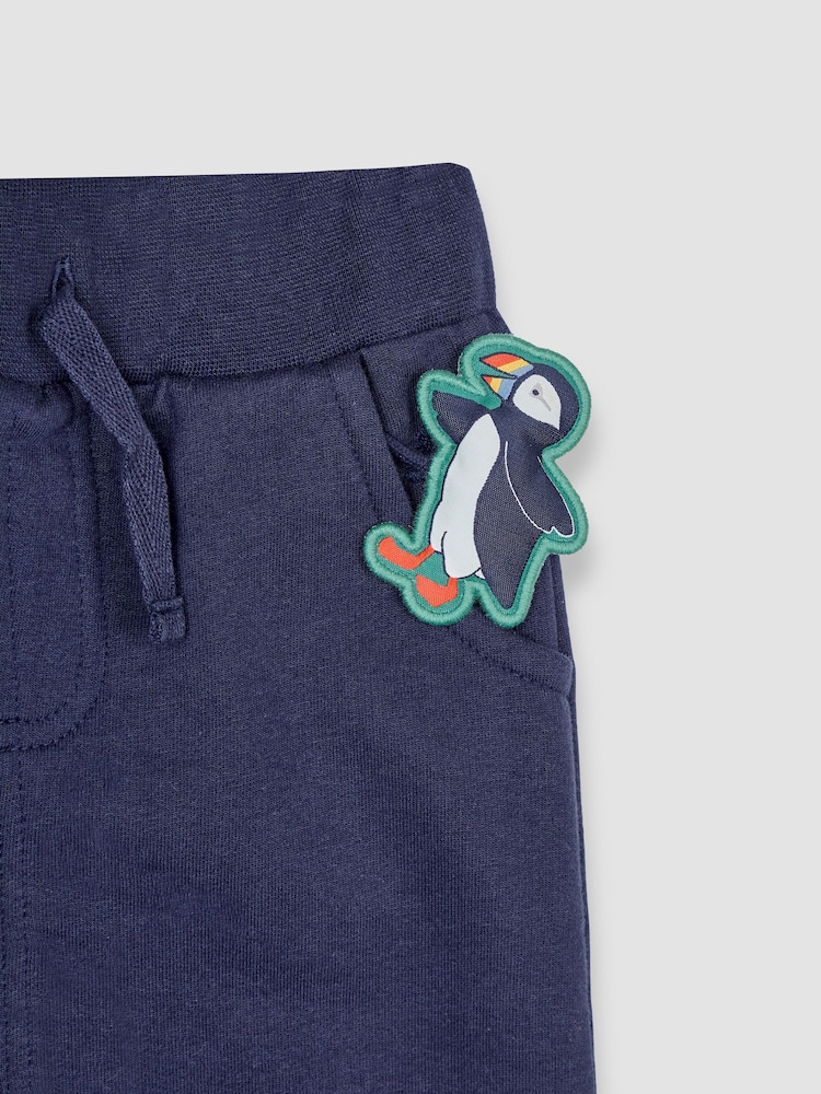 JoJo Maman Bébé Green Puffin Applique Sweatshirt & Jogger Set - Image 8 of 8