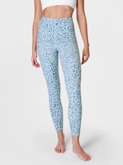 Sweaty Betty Blue Snow Leopard Print 7/8 Length Super Soft Yoga Leggings - Image 1 of 8