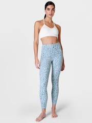 Sweaty Betty Blue Snow Leopard Print 7/8 Length Super Soft Yoga Leggings - Image 2 of 8