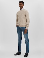 Oscar Jacobson Marled Cotton Blend Jumper - Image 1 of 5