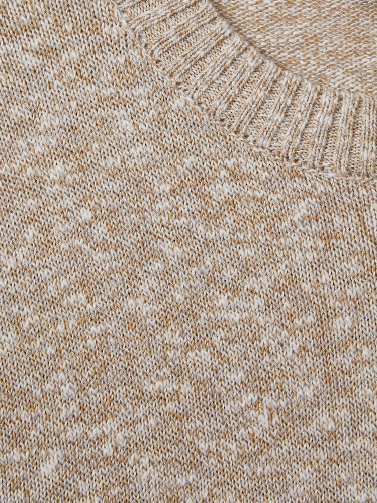 Oscar Jacobson Marled Cotton Blend Jumper - Image 5 of 5