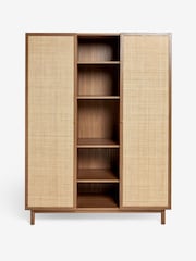 MADE.COM Dark Oak Effect Pavia Rattan Triple Wardrobe - Image 5 of 5