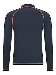 Mountain Warehouse Navy Blue Mens Long Sleeve Rash Vest - Image 3 of 5
