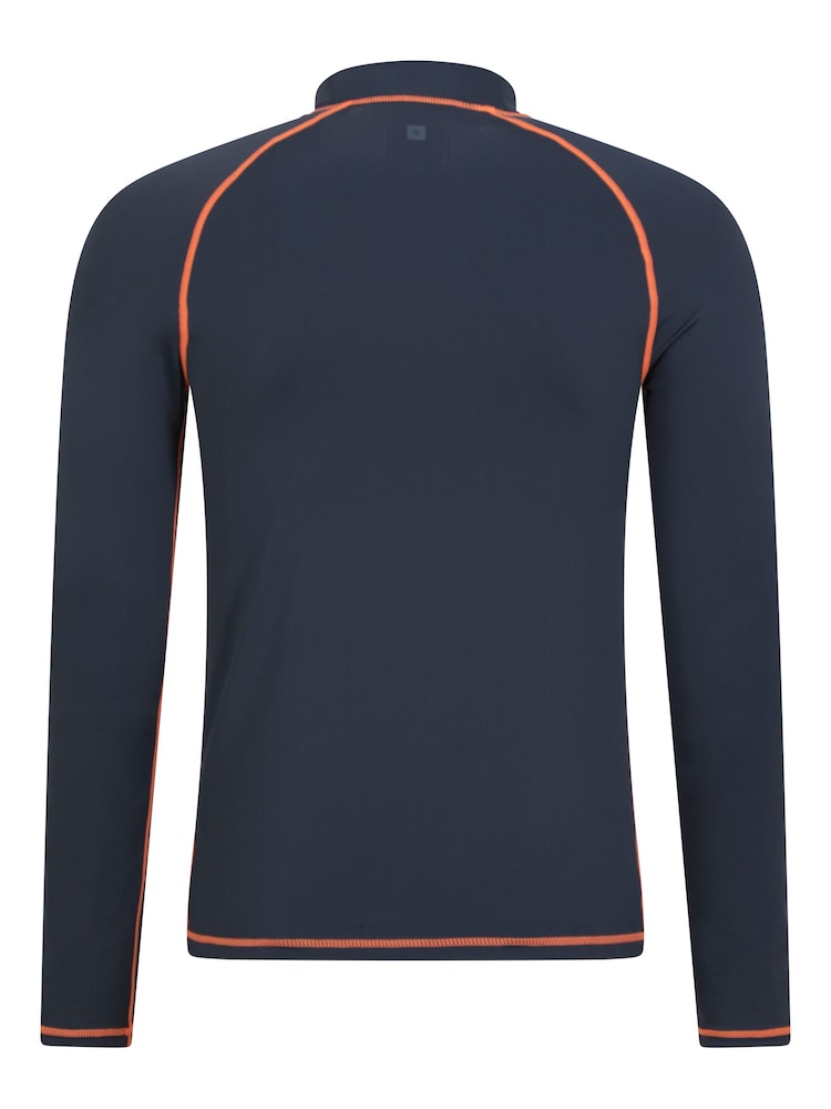 Mountain Warehouse Navy Blue Mens Long Sleeve Rash Vest - Image 3 of 5