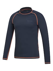 Mountain Warehouse Navy Blue Mens Long Sleeve Rash Vest - Image 4 of 5