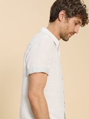 White Stuff White Pembroke 100% Linen Shirt - Image 4 of 7