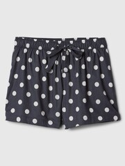 Gap Black Polka Dot Cotton Poplin Print Pyjama Shorts - Image 4 of 4