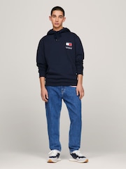Tommy Jeans Blue Regular Essential Hoodie - Image 2 of 9