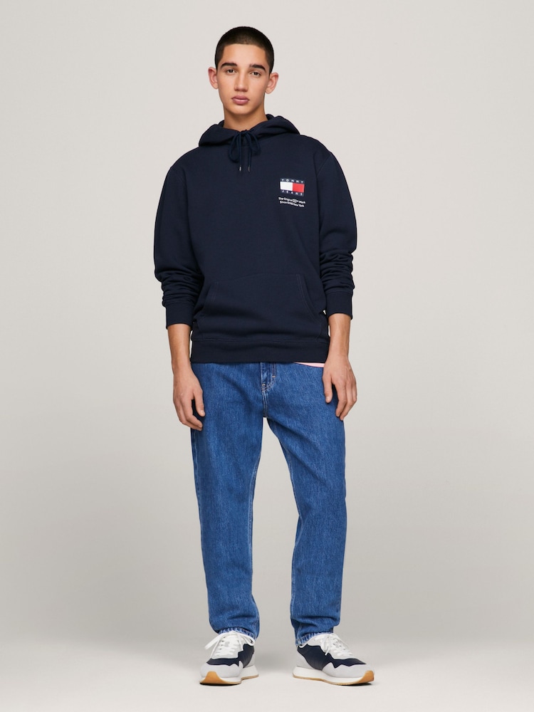 Tommy Jeans Blue Regular Essential Hoodie - Image 2 of 9