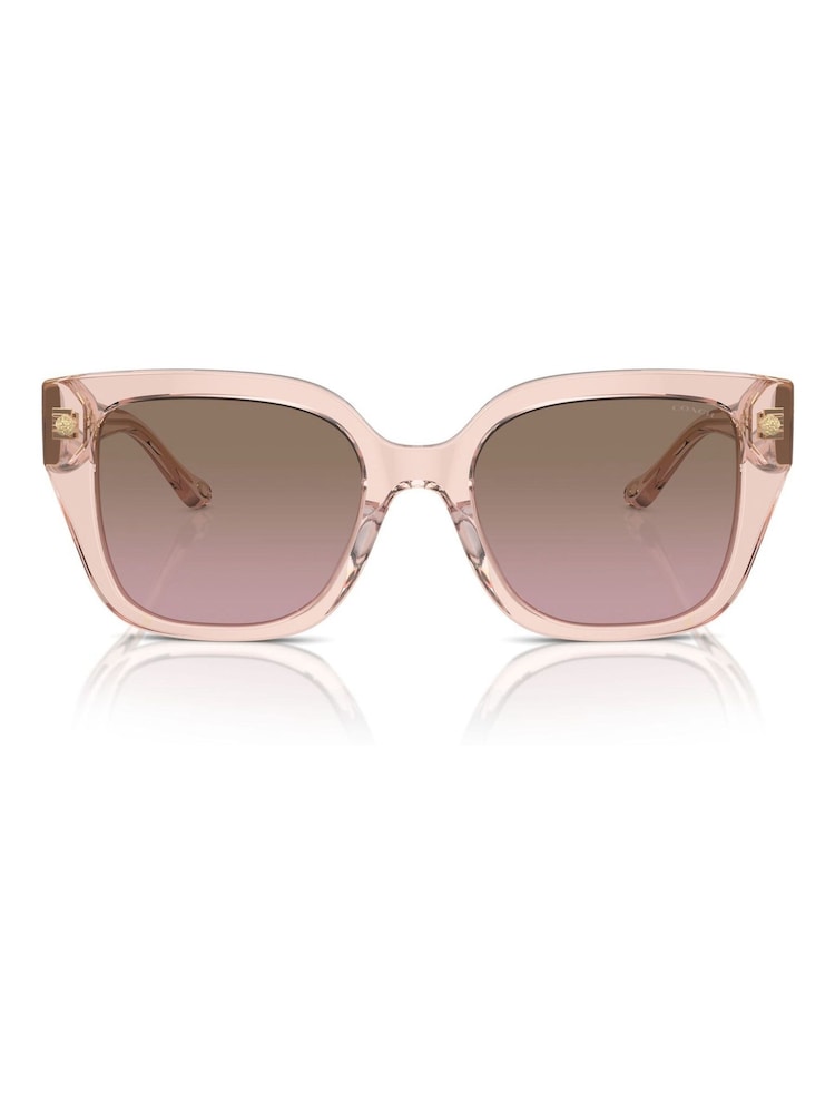 COACH Pink Hc8392U Square Sunglasses - Image 1 of 5 COACH Pink Hc8392U Square Sunglasses - Image 1 of 5