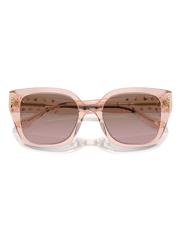 COACH Hc8392U Eckige Sonnenbrille, Pink - Bild 5 von 5