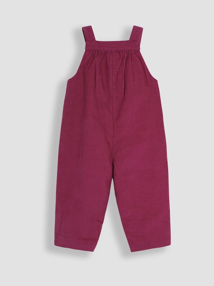 JoJo Maman Bébé Raspberry Pink Cord Dungarees - Image 2 of 3