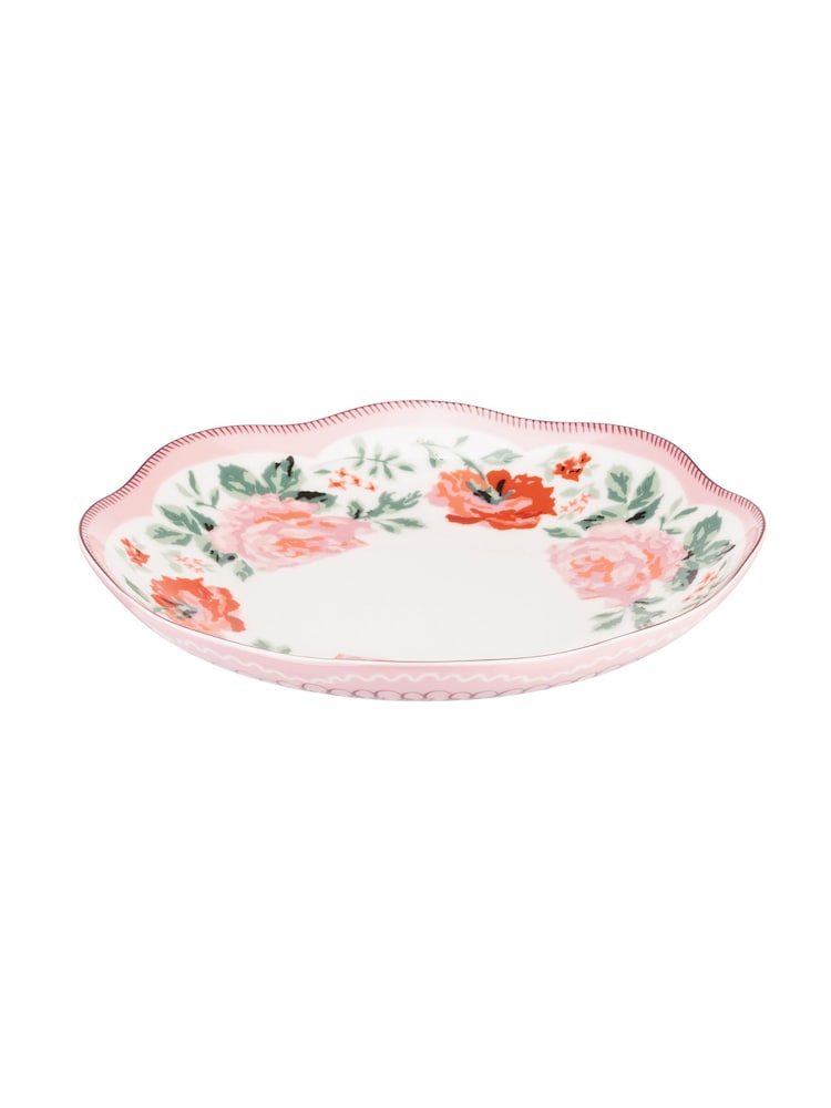 Cath Kidston Pink Archive Rose Set of 4 Pasta Bowls - Image 1 of 2