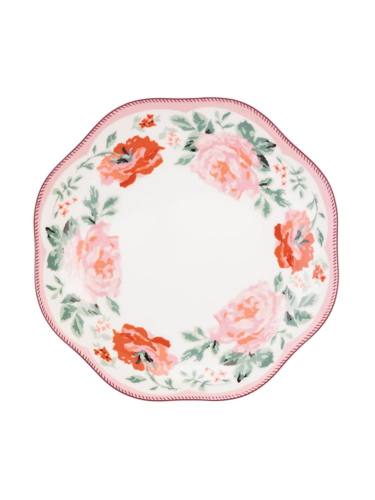 Cath Kidston Pink Archive Rose Set of 4 Pasta Bowls - Image 2 of 2