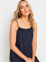Long Tall Sally Blue Maxi Halter Ruched Neck Dress - Image 4 of 5