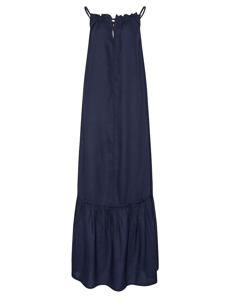 Azul - Vestido largo con cuello halter fruncido de Long Tall Sally - Imagen 5 de 5 Azul - Vestido largo con cuello halter fruncido de Long Tall Sally - Imagen 5 de 5