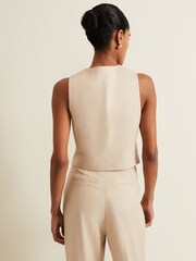 Phase Eight Natural Addison Linen Waistcoat - Image 4 of 9