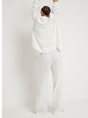 River Island White Linen Feel Trousers - Image 2 of 6