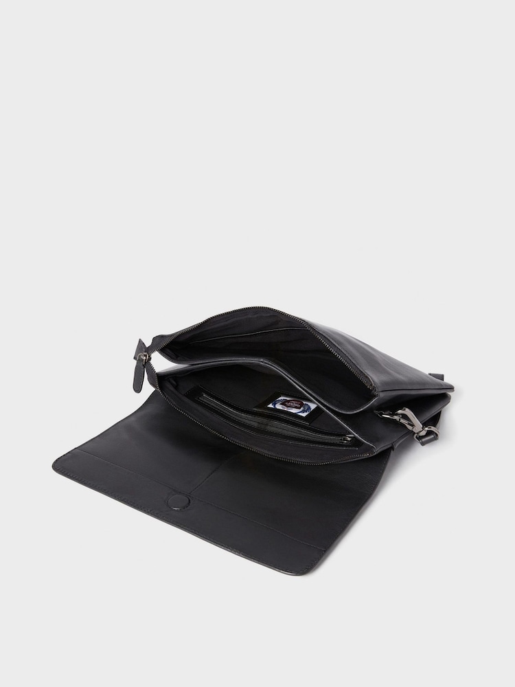 Czarny - Osprey London The Saddle Leather Travel Purse - Image 4 of 6