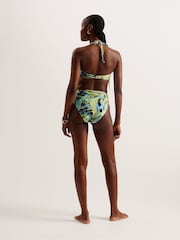 Ted Baker Green Chayrl Printed High Waisted Bikini Pants - Image 5 of 5