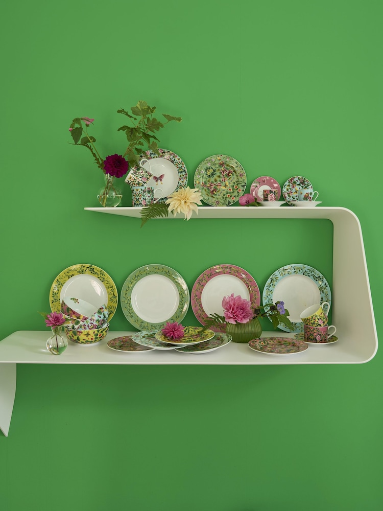 Designers Guild Ikebana Damask Espresso Cups and Saucers Set Of 4 - Image 4 of 4