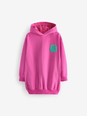Pink/Green Printed Longline Hoodie (3-16yrs) - Image 4 of 7