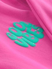 Pink/Green Printed Longline Hoodie (3-16yrs) - Image 6 of 7