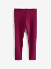 Burgundy Red Regular Length Cosy Fleece Lined Leggings (3-16yrs) - Image 1 of 3