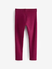 Burgundy Red Regular Length Cosy Fleece Lined Leggings (3-16yrs) - Image 2 of 3