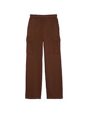 Victoria's Secret PINK Ganache Brown Fleece Straight Leg Cargo Joggers - Image 3 of 3