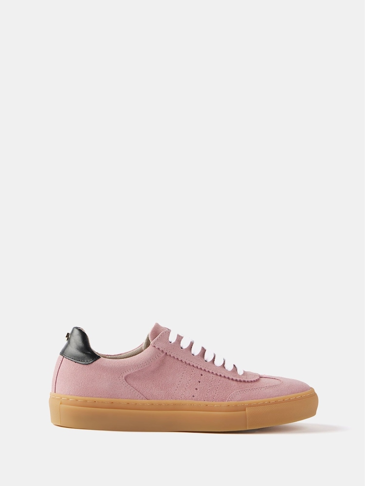 Mint Velvet Pink Suede Chunky Trainers - Image 2 of 4