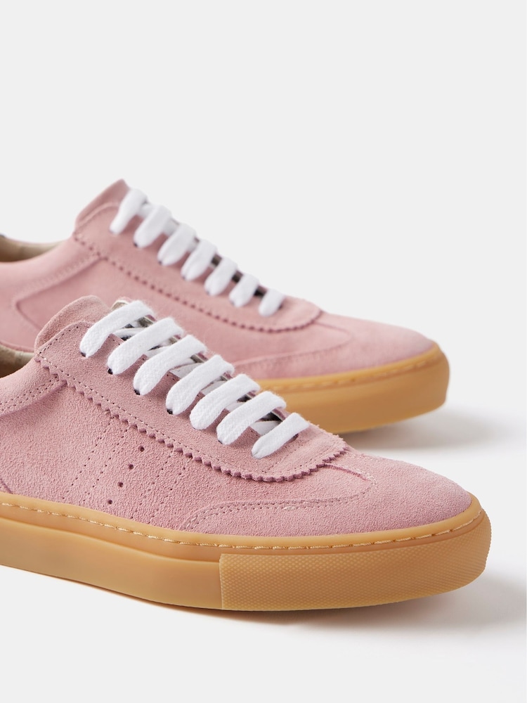 Mint Velvet Pink Suede Chunky Trainers - Image 4 of 4