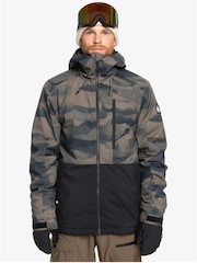 Quiksilver Printed Green Mission Solid Ski Jacket - Image 1 of 9