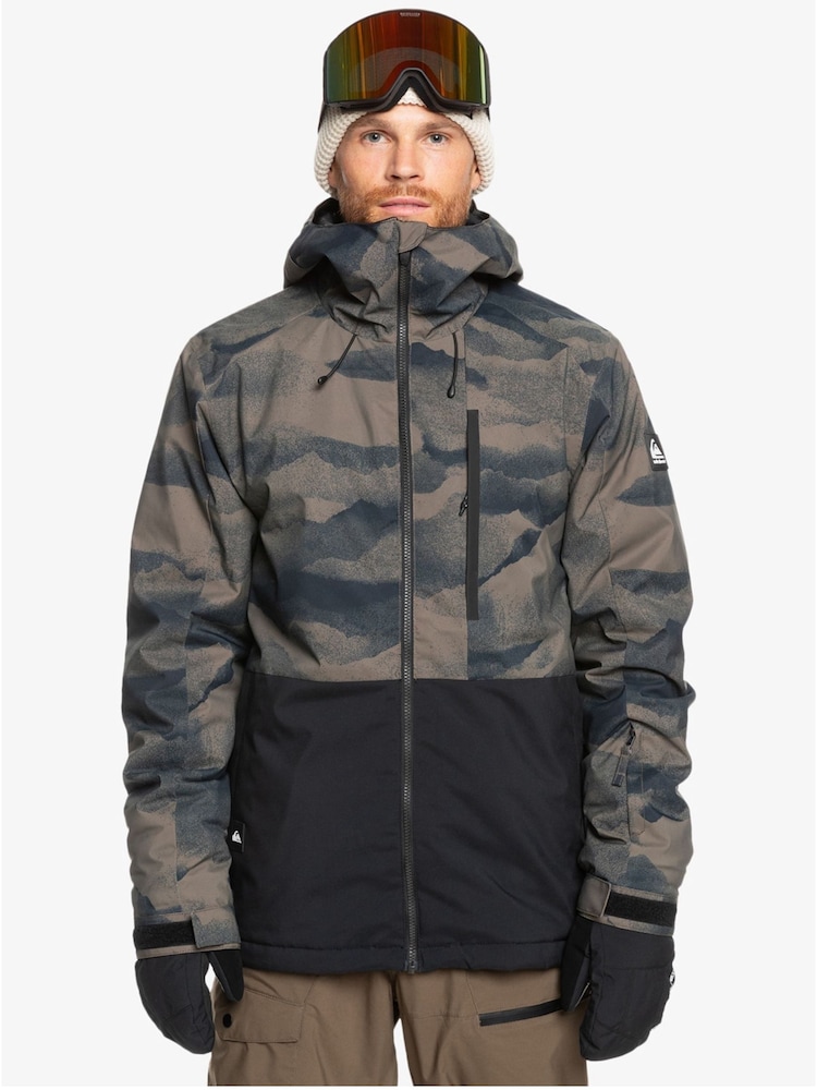 Quiksilver Printed Green Mission Solid Ski Jacket - Image 1 of 9