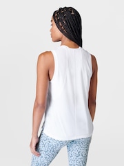 Alb - Maiou din material moale Sweaty Betty Studio - Image 2 of 7