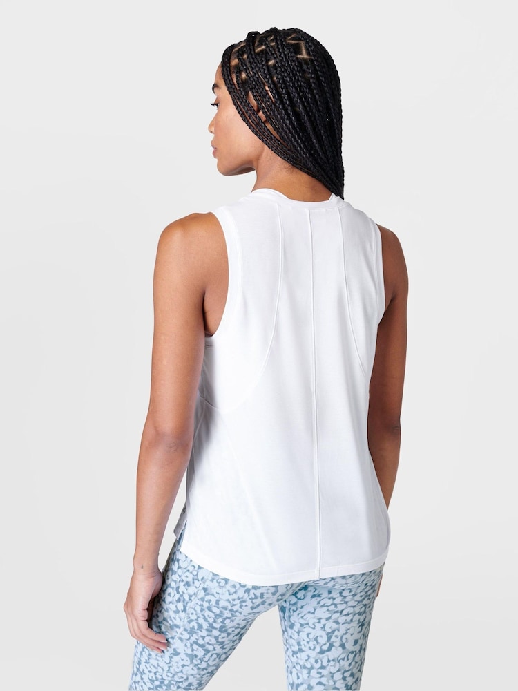 Sweaty Betty White Soft Flow Studio Tank - Image 2 of 7 Sweaty Betty White Soft Flow Studio Tank - Image 2 of 7